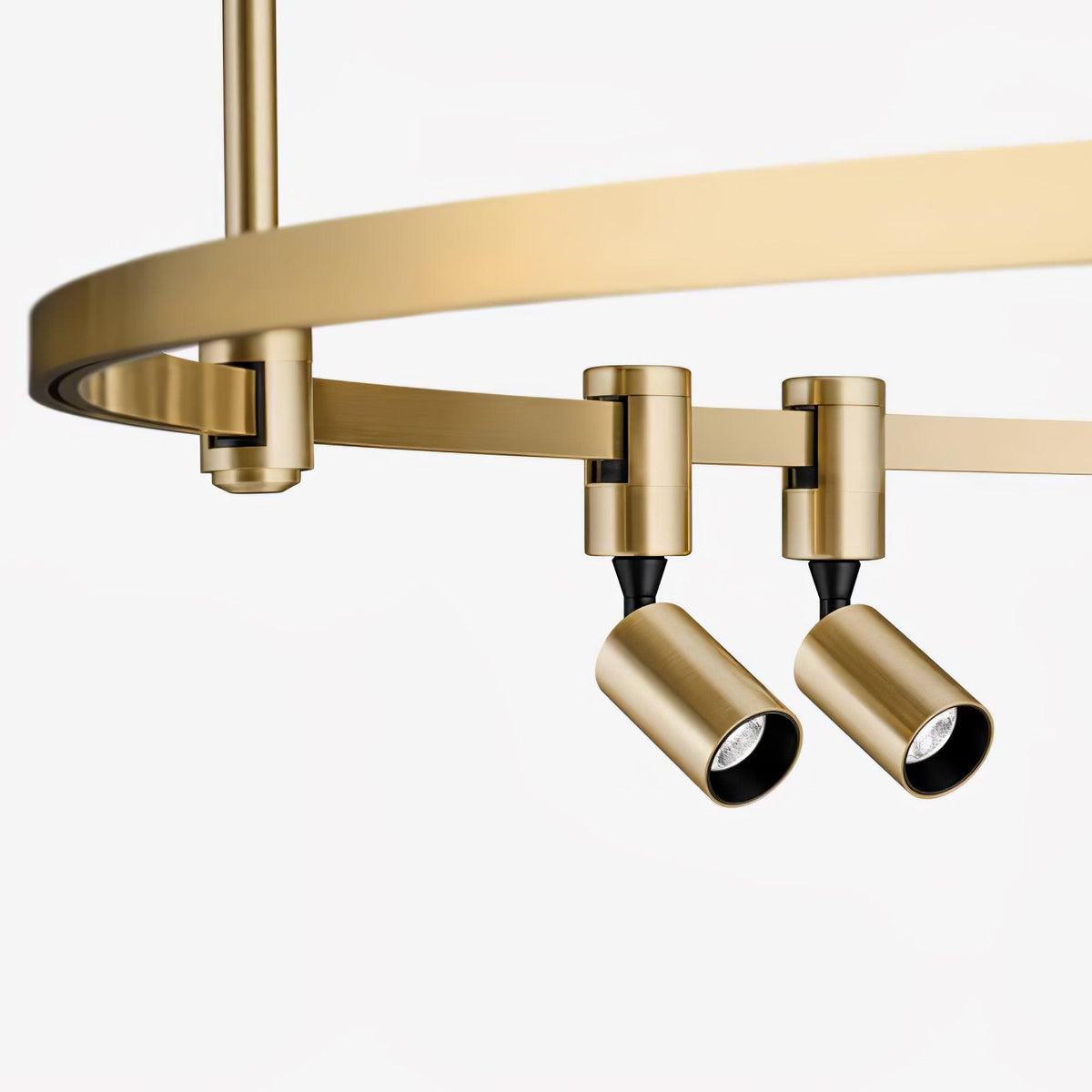 Auroom Round Chandelier in Gold Brass with Clear Acrylic Shades