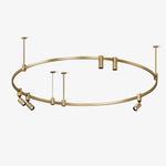 Auroom Round Chandelier in Gold Brass with Clear Acrylic Shades