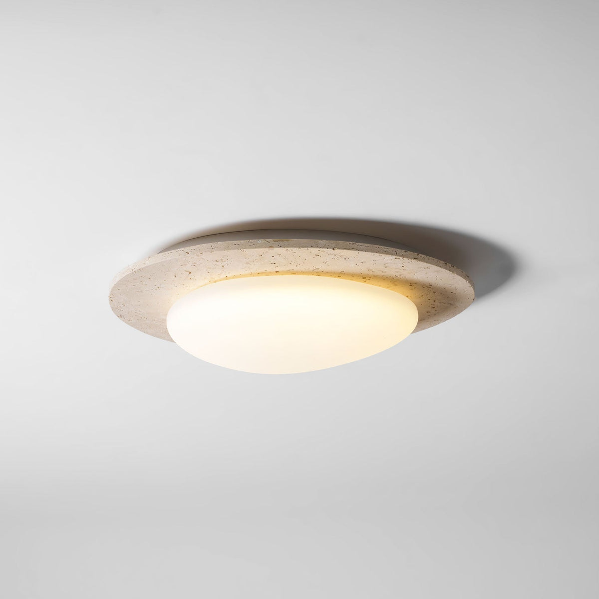 Aurora Travertine Ceiling Light – Modern Flush Mount LED Fixture