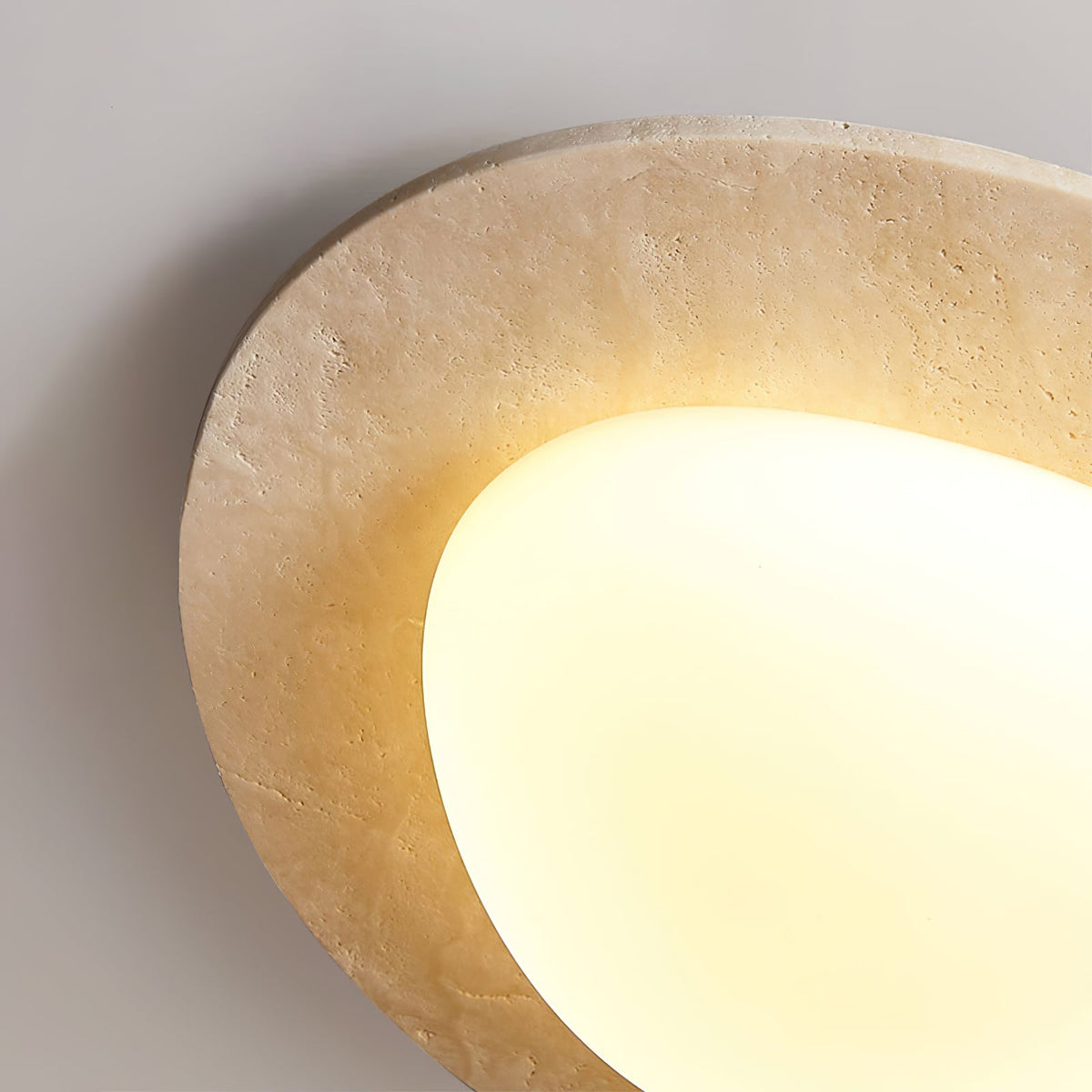 Aurora Travertine Ceiling Light – Modern Flush Mount LED Fixture