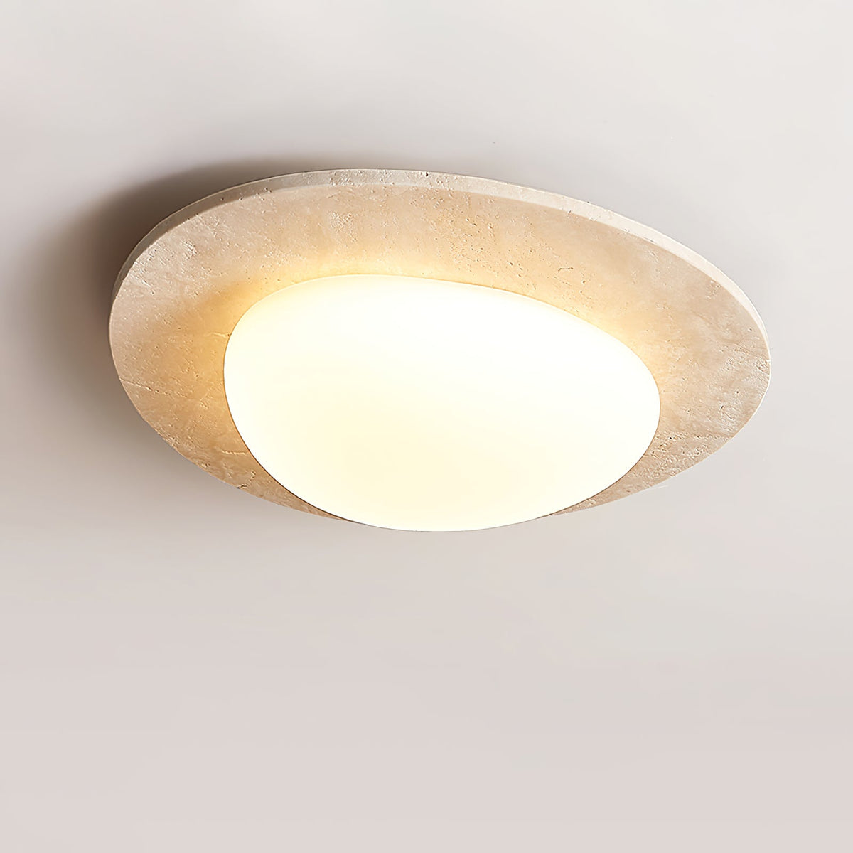 Aurora Travertine Ceiling Light – Modern Flush Mount LED Fixture
