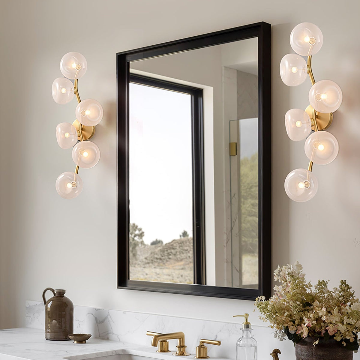 Aurora Vine Wall Sconce – Modern Gold LED Wall Light for Bedroom & Living Room
