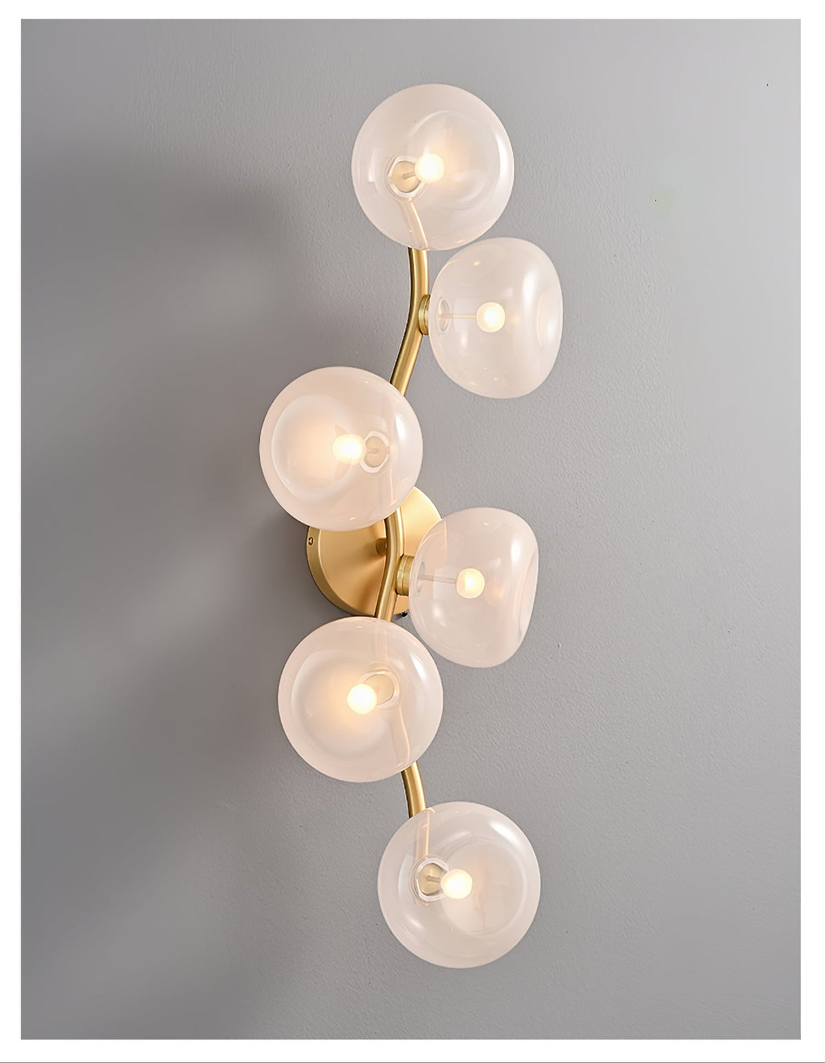 Aurora Vine Wall Sconce – Modern Gold LED Wall Light for Bedroom & Living Room