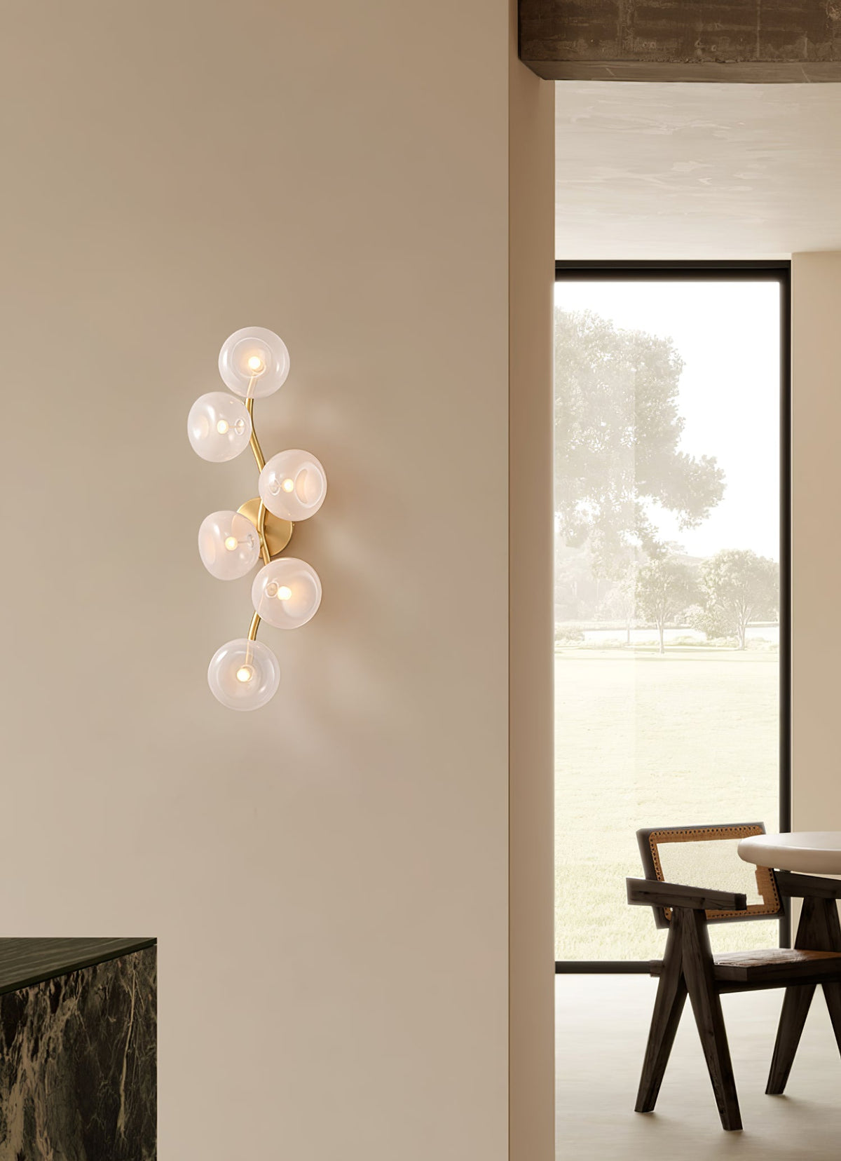Aurora Vine Wall Sconce – Modern Gold LED Wall Light for Bedroom & Living Room