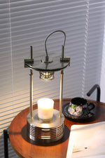 Aurosteel Aroma Table Lamp – Stainless Steel Melting Wax Lamp for Ambient Interiors