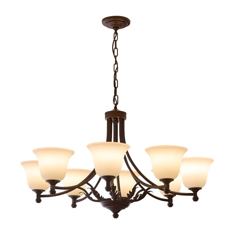 Aveline Bloom Chandelier — Modern Glass & Metal Pendant Light for Dining Room and Living Room