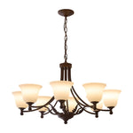 Aveline Bloom Chandelier — Modern Glass & Metal Pendant Light for Dining Room and Living Room