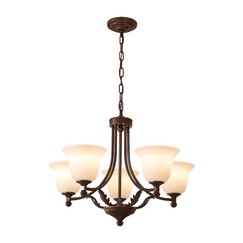 Aveline Bloom Chandelier — Modern Glass & Metal Pendant Light for Dining Room and Living Room