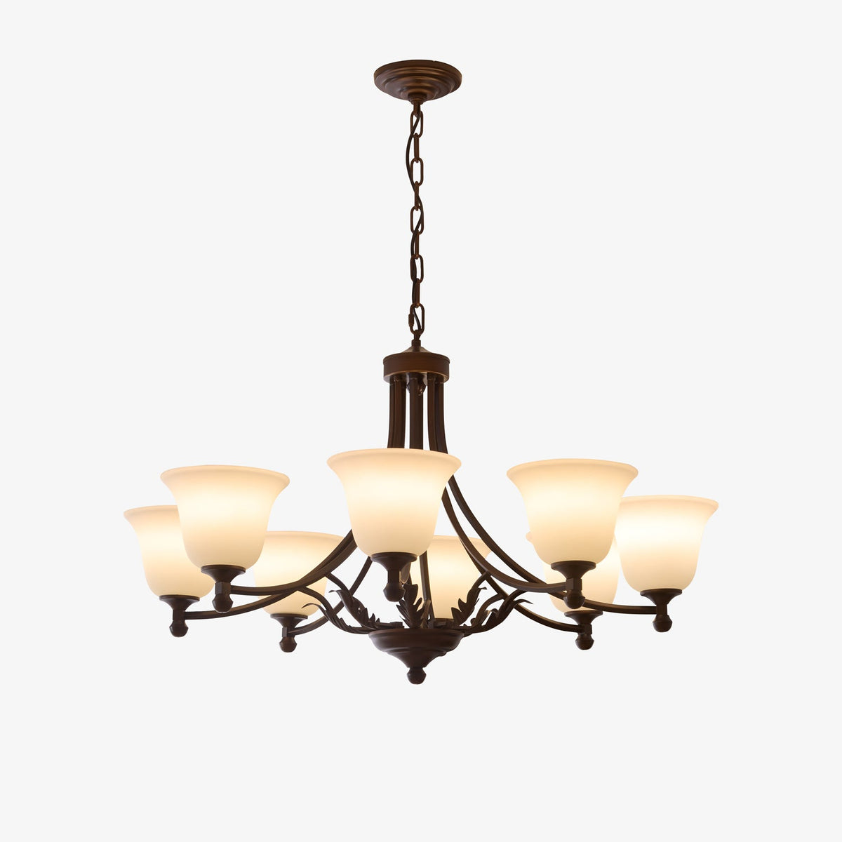 Aveline Bloom Chandelier — Modern Glass & Metal Pendant Light for Dining Room and Living Room