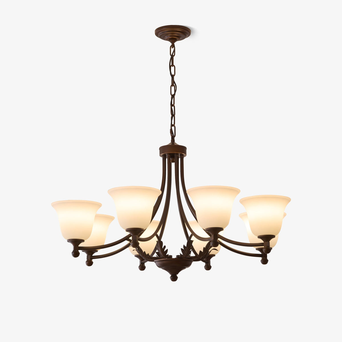 Aveline Bloom Chandelier — Modern Glass & Metal Pendant Light for Dining Room and Living Room