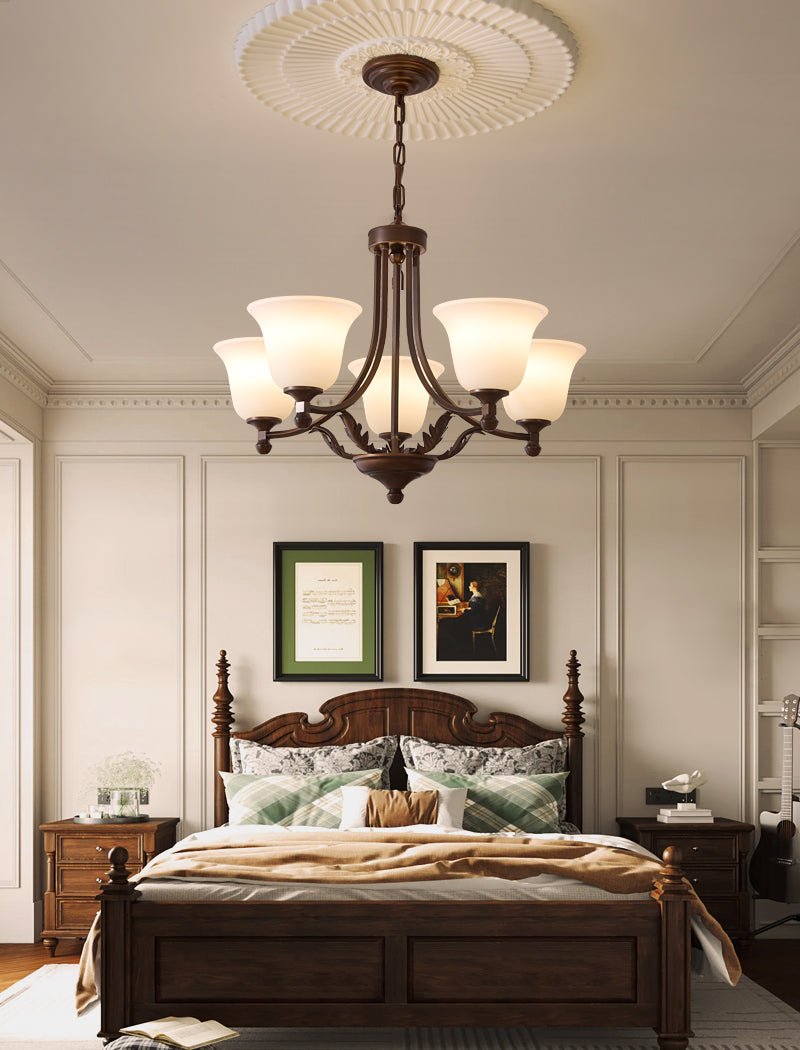 Aveline Bloom Chandelier — Modern Glass & Metal Pendant Light for Dining Room and Living Room