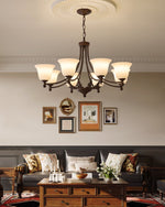 Aveline Bloom Chandelier — Modern Glass & Metal Pendant Light for Dining Room and Living Room