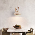 Aveline Travertine Pendant Light – Natural Stone Sculptural Lantern