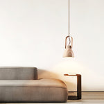 Aveline Travertine Pendant Light – Natural Stone Sculptural Lantern