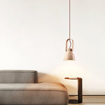 Aveline Travertine Pendant Light – Natural Stone Sculptural Lantern