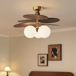 Averis Semi Flush Ceiling Light in Raffia and Glass for Modern Interiors