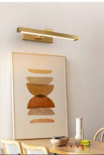 Avery Brass Wall Sconce – Modern Adjustable LED Wall Light for Bedroom, Living Room, and Office