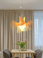 Avian Flair Wooden Pendant Light – Sculptural Bird Form, Natural Wood