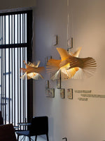 Avian Flair Wooden Pendant Light – Sculptural Bird Form, Natural Wood