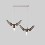 Avian Flight Chandelier – Sculptural Wooden Bird Pendant Light
