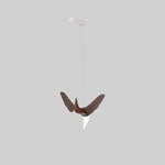 Avian Flight Chandelier – Sculptural Wooden Bird Pendant Light