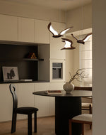 Avina Wing Pendant Light – Sculptural Wood LED Chandelier for Modern Interiors