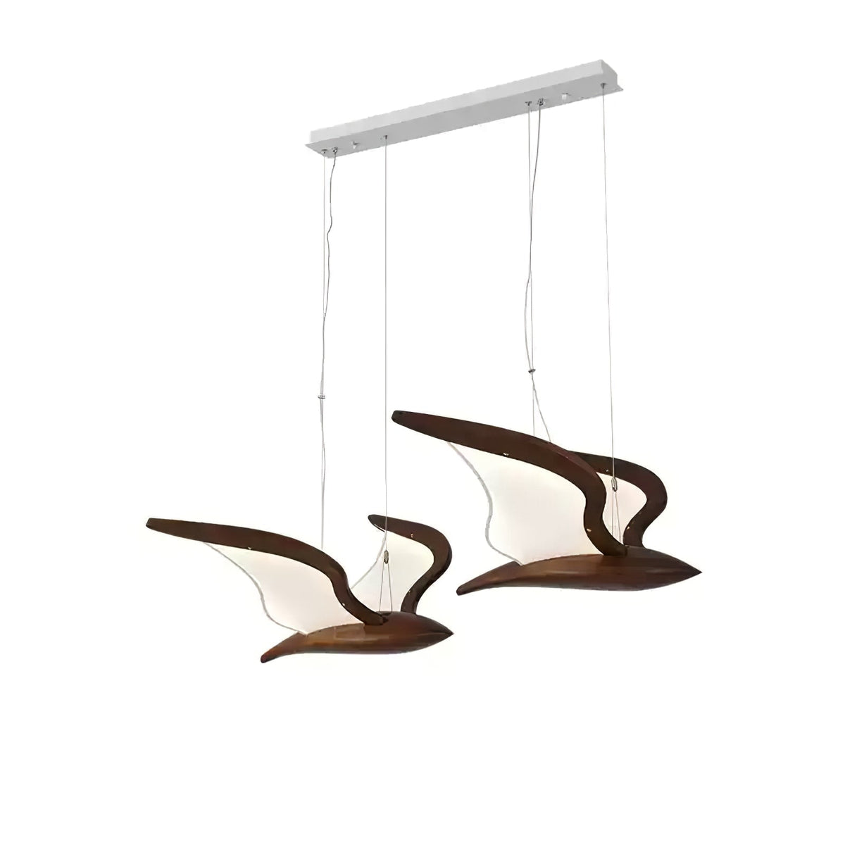 Avina Wing Pendant Light – Sculptural Wood LED Chandelier for Modern Interiors