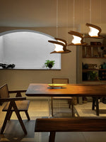 Avina Wing Pendant Light – Sculptural Wood LED Chandelier for Modern Interiors