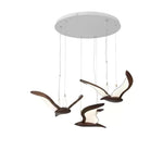 Avina Wing Pendant Light – Sculptural Wood LED Chandelier for Modern Interiors