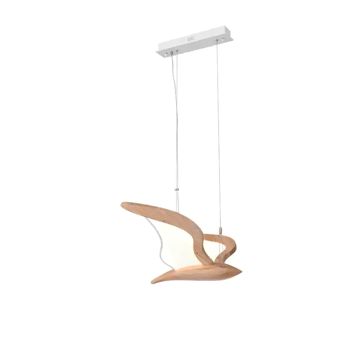 Avina Wing Pendant Light – Sculptural Wood LED Chandelier for Modern Interiors