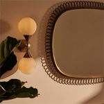 Axis Duo Wall Sconce in Brass and Glass