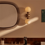 Axis Duo Wall Sconce in Brass and Glass