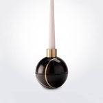 Axis Sphere Marble Candle Holder – Sculptural Tabletop Accent in Natural Stone