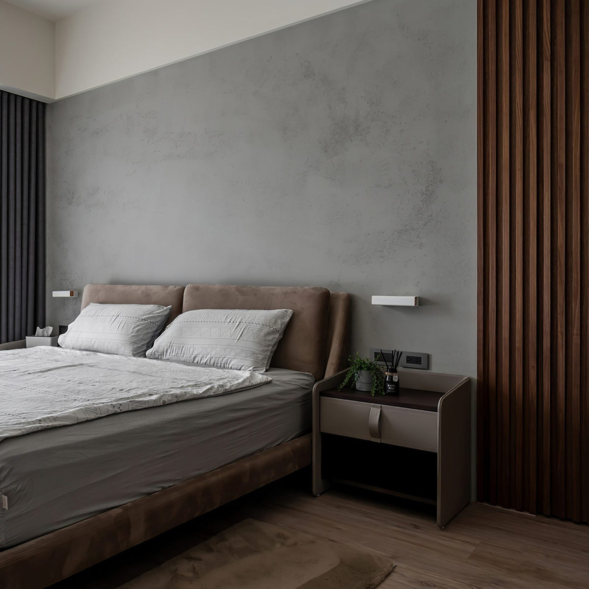 Axis Flux Wall Sconce — Modern LED Wall Light with Wood Accents
