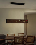 Axis Linear Wood LED Pendant Light for Kitchen Island and Dining Room