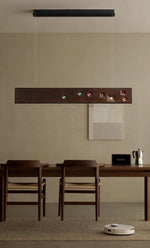 Axis Linear Wood LED Pendant Light for Kitchen Island and Dining Room