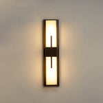 Axis Twin Alabaster LED Wall Sconce, Modern Brass & Black Finish
