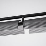 Modern Linear LED Chandelier for Kitchen Island, Smoked Acrylic Pendant Light
