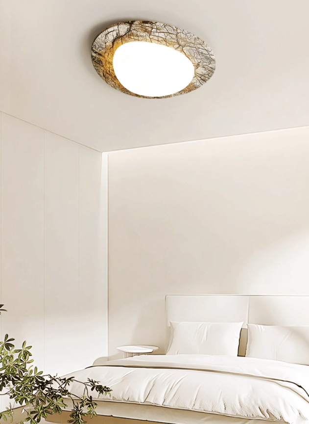 Ayla Marble Ceiling Light – Organic Modern Flush Mount for Living Spaces