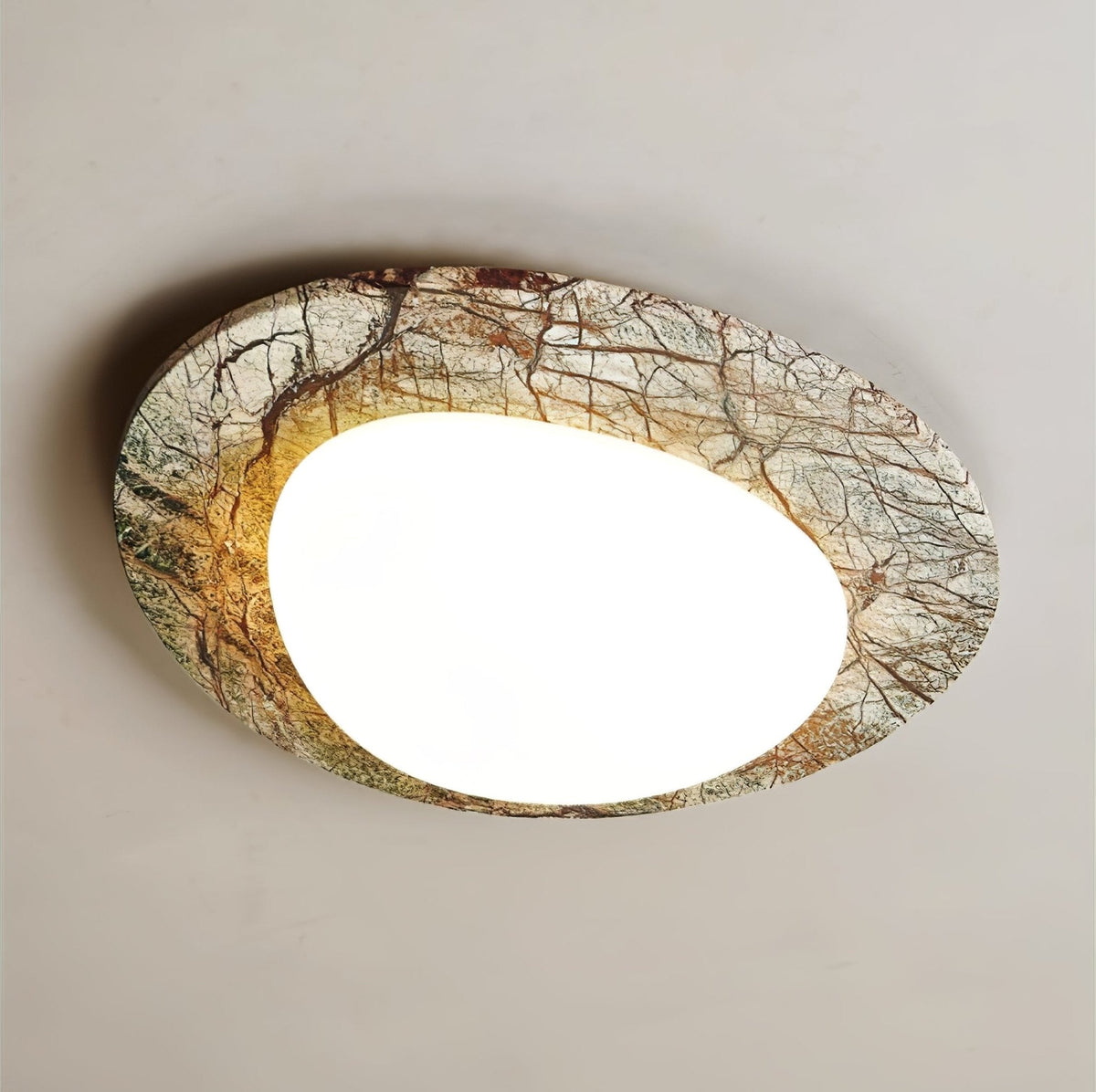 Ayla Marble Ceiling Light – Organic Modern Flush Mount for Living Spaces