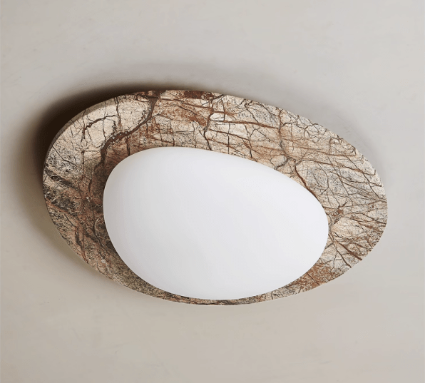Ayla Marble Ceiling Light – Organic Modern Flush Mount for Living Spaces