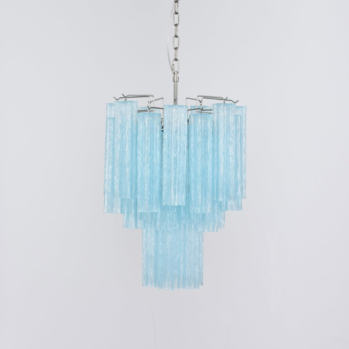 Azzura Glass Chandelier – Handcrafted Ocean Blue Glass Pendant Light for Dining Room and Entryway