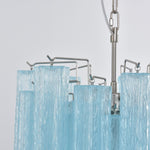 Azzura Glass Chandelier – Handcrafted Ocean Blue Glass Pendant Light for Dining Room and Entryway