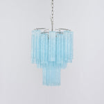 Azzura Glass Chandelier – Handcrafted Ocean Blue Glass Pendant Light for Dining Room and Entryway