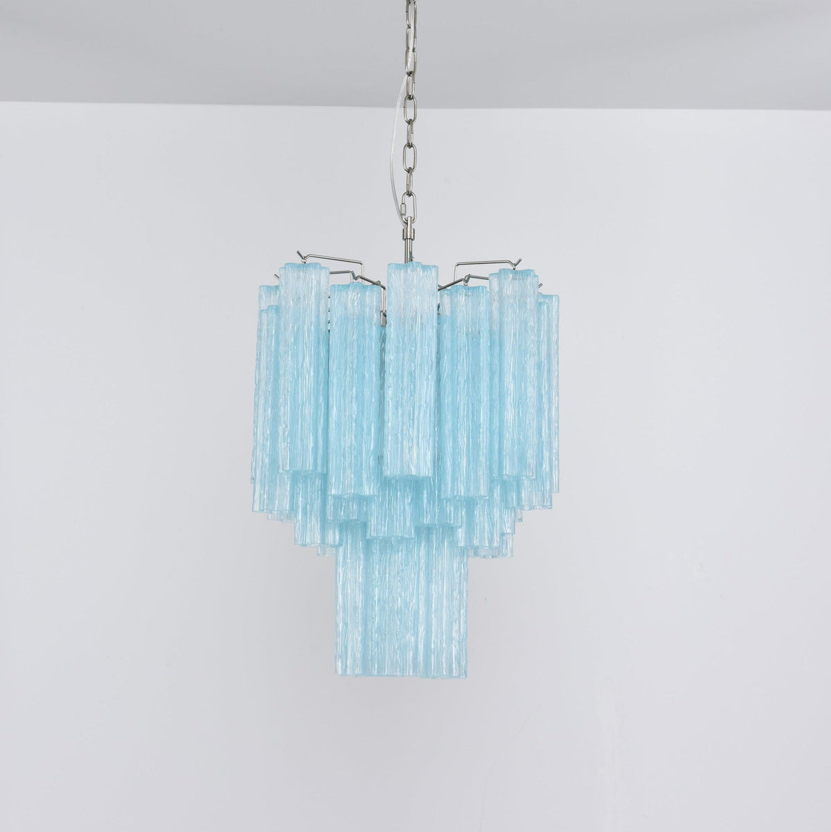 Azzura Glass Chandelier – Handcrafted Ocean Blue Glass Pendant Light for Dining Room and Entryway