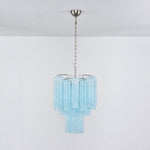 Azzura Glass Chandelier – Handcrafted Ocean Blue Glass Pendant Light for Dining Room and Entryway