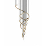Gabriel Gold Crystal Chandelier – Sculptural LED Pendant for Modern Interiors