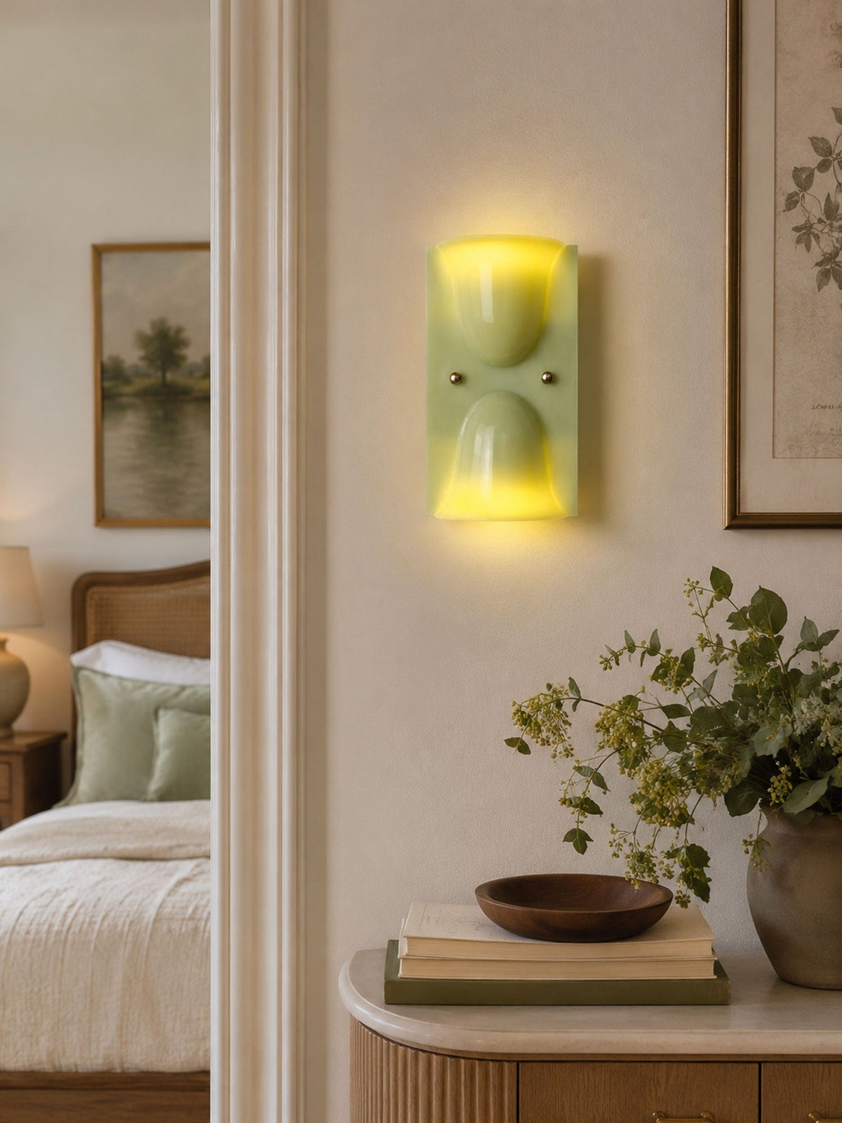 Aura Melt Sculptural Resin Wall Sconce in Lime Green, White, or Deep Red