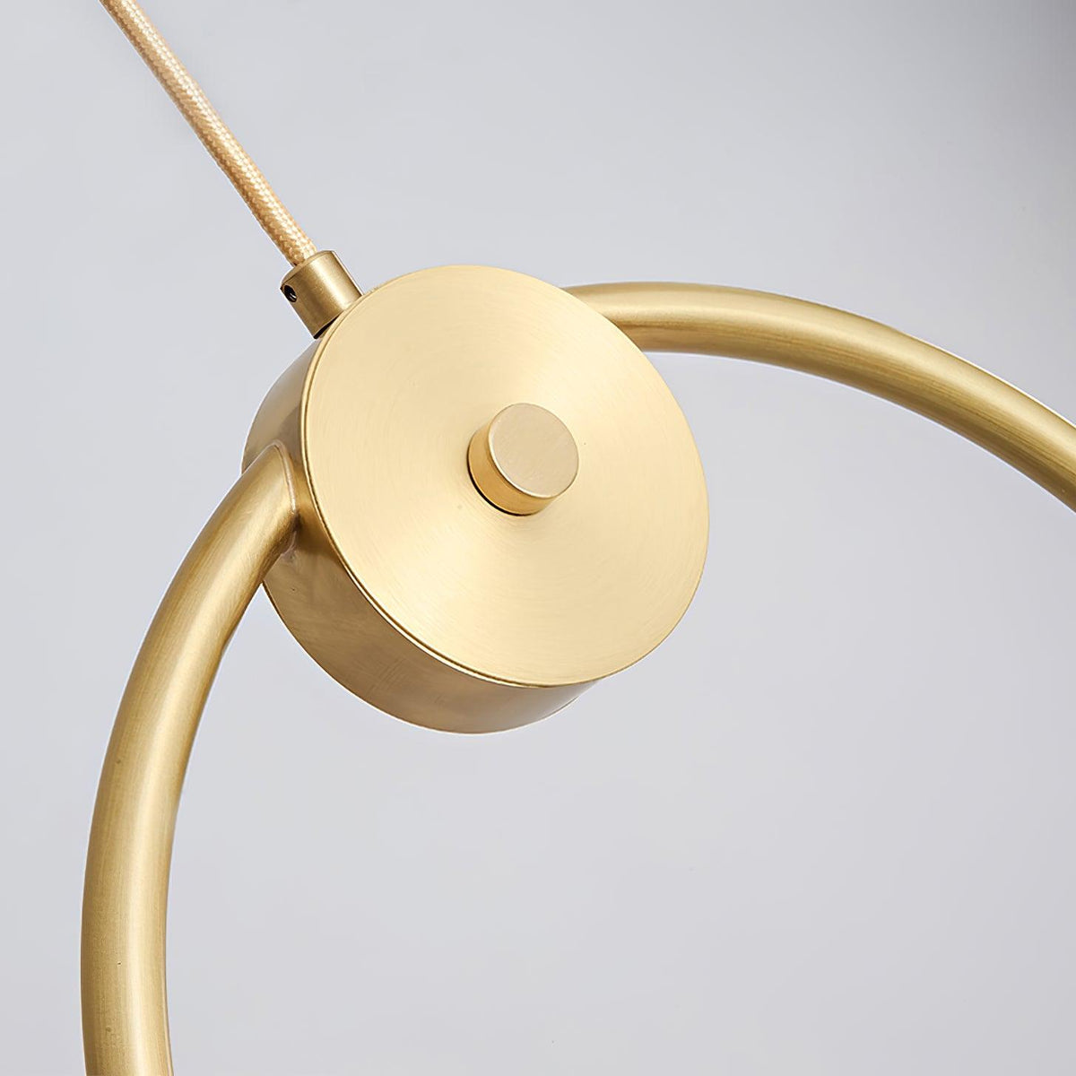 Crystal Pendant Light in Copper Gold Finish with Integrated LED