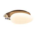 Lunar Buddy Ceiling Lamp — Modern Flush Mount with Astronaut Accent